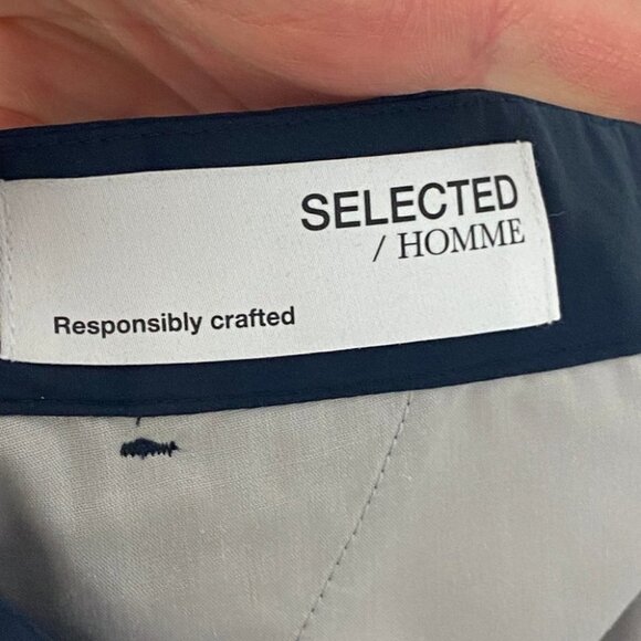 New Selected Homme Blue Cargo Shorts Size XL Molke Sky Captain Summer Short NWOT - Picture 3 of 12